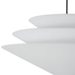 Load image into Gallery viewer, Farmhouze Light-Modern Farmhouse Round Tiered Fabric Saucer Cage Chandelier-Ceiling Light-White Fabric-
