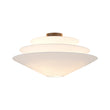 Load image into Gallery viewer, Farmhouze Light-Modern Farmhouse Round Tiered Fabric Saucer Cage Chandelier-Ceiling Light-White Fabric-
