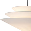 Load image into Gallery viewer, Farmhouze Light-Modern Farmhouse Round Tiered Fabric Saucer Cage Chandelier-Ceiling Light-White Fabric-
