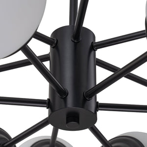 Farmhouze Light - Modern Frosted Glass Bubble Brass Sputnik Chandelier - Chandelier - 12 - Light/Black - 