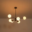Load image into Gallery viewer, Farmhouze Light-Modern Frosted Glass Bubble Brass Sputnik Chandelier-Chandelier-6-Light/Black-
