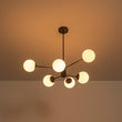 Load image into Gallery viewer, Farmhouze Light-Modern Frosted Glass Bubble Brass Sputnik Chandelier-Chandelier-6-Light/Black-
