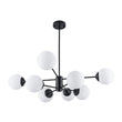 Load image into Gallery viewer, Farmhouze Light-Modern Frosted Glass Bubble Brass Sputnik Chandelier-Chandelier-8-Light/Black-
