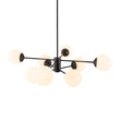 Load image into Gallery viewer, Farmhouze Light-Modern Frosted Glass Bubble Brass Sputnik Chandelier-Chandelier-8-Light/Black-
