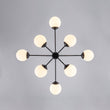 Load image into Gallery viewer, Farmhouze Light-Modern Frosted Glass Bubble Brass Sputnik Chandelier-Chandelier-8-Light/Black-
