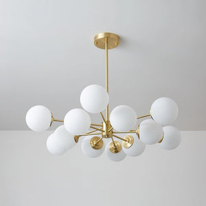 Farmhouze Light - Modern Frosted Glass Bubble Brass Sputnik Chandelier - Chandelier - Brass - 