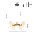 Load image into Gallery viewer, Farmhouze Light-Modern Frosted Glass Bubble Molecular Sputnik Chandelier-Chandelier-Brass Black-
