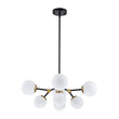 Load image into Gallery viewer, Farmhouze Light-Modern Frosted Glass Bubble Molecular Sputnik Chandelier-Chandelier-Brass Black-

