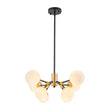 Load image into Gallery viewer, Farmhouze Light-Modern Frosted Glass Bubble Molecular Sputnik Chandelier-Chandelier-Brass Black-
