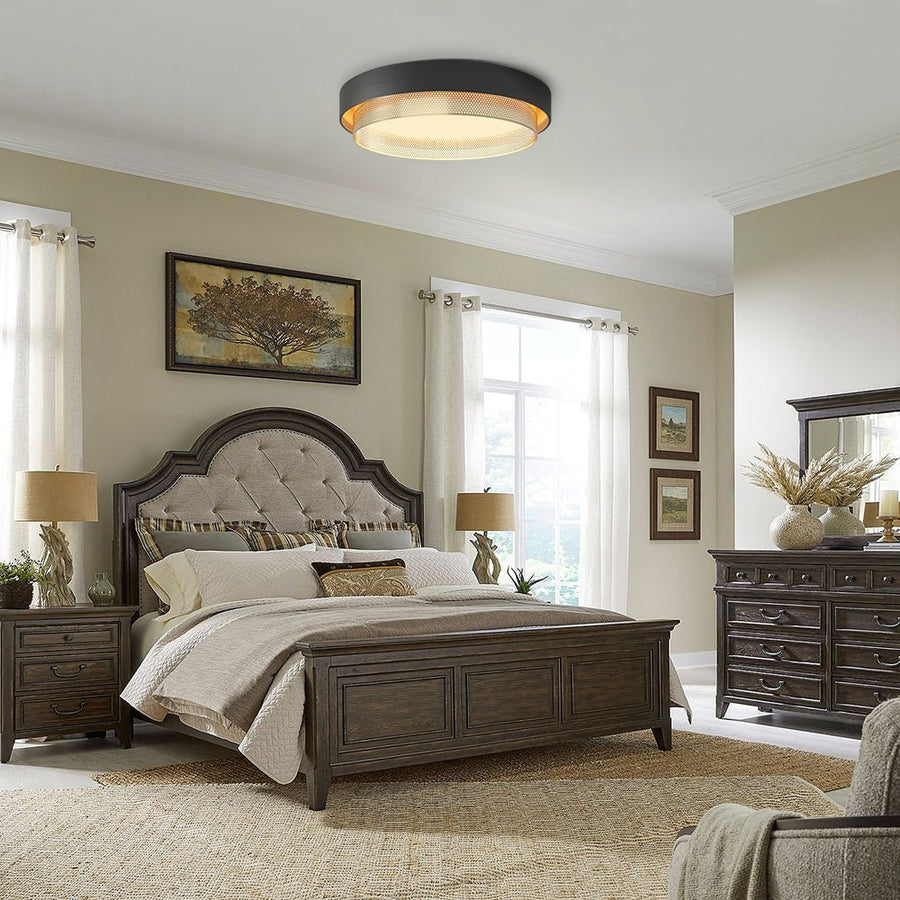 Farmhouze Light-Modern LED 2-Tier Round Flush Mount Ceiling Light-Ceiling Light-3000K - Warm-