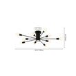 Load image into Gallery viewer, Farmhouze Light-Modern Linear Sputnik Semi Flush Mount Ceiling Light-Ceiling Light-Gold-

