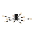 Load image into Gallery viewer, Farmhouze Light-Modern Linear Sputnik Semi Flush Mount Ceiling Light-Ceiling Light-Gold-
