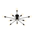 Load image into Gallery viewer, Farmhouze Light-Modern Linear Sputnik Semi Flush Mount Ceiling Light-Ceiling Light-Gold-
