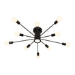 Load image into Gallery viewer, Farmhouze Light-Modern Linear Sputnik Semi Flush Mount Ceiling Light-Ceiling Light-Gold-

