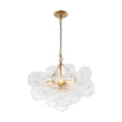 Load image into Gallery viewer, Farmhouze Light - Modern Luxe Brass Water Glass Globe Bubble Chandelier - Chandelier - 3 - Light - 
