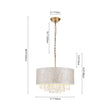 Load image into Gallery viewer, Farmhouze Light-Modern Luxe Crystal Capiz Shell Drum Cage Chandelier-Chandelier-17.7 in-
