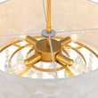Load image into Gallery viewer, Farmhouze Light-Modern Luxe Crystal Capiz Shell Drum Cage Chandelier-Chandelier-17.7 in-
