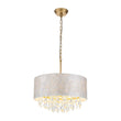 Load image into Gallery viewer, Farmhouze Light-Modern Luxe Crystal Capiz Shell Drum Cage Chandelier-Chandelier-17.7 in-
