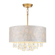 Load image into Gallery viewer, Farmhouze Light-Modern Luxe Crystal Capiz Shell Drum Cage Chandelier-Chandelier-17.7 in-
