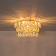 Load image into Gallery viewer, Farmhouze Light-Modern Luxury Brass 3-Tier Round Crystal Drop Ceiling Light-Ceiling Light-15 in-

