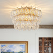Load image into Gallery viewer, Farmhouze Light-Modern Luxury Brass 3-Tier Round Crystal Drop Ceiling Light-Ceiling Light-15 in-
