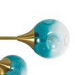 Load image into Gallery viewer, Farmhouze Light-Modern Mid-Century Blue Glass Globe Brass Sputnik Chandelier-Chandelier-7 Bulbs-
