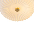 Load image into Gallery viewer, Farmhouze Light-Modern Milky Glass Round Pleated Drum Semi Flush Mount-Ceiling Light-Brass-
