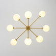 Load image into Gallery viewer, Farmhouze Light-Modern Milky White Glass Bubble Brass Sputnik Chandelier-Chandelier-34.3 in-
