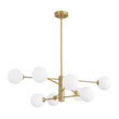 Load image into Gallery viewer, Farmhouze Light-Modern Milky White Glass Bubble Brass Sputnik Chandelier-Chandelier-34.3 in-
