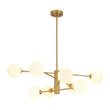 Load image into Gallery viewer, Farmhouze Light-Modern Milky White Glass Bubble Brass Sputnik Chandelier-Chandelier-34.3 in-
