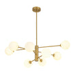 Load image into Gallery viewer, Farmhouze Light-Modern Milky White Glass Bubble Brass Sputnik Chandelier-Chandelier-34.3 in-
