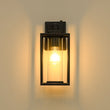 Load image into Gallery viewer, Farmhouze Light-Modern Minimalist 1-Light Black Square Outdoor Wall Lantern-Wall Sconce-2 Packs-
