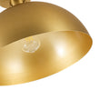 Load image into Gallery viewer, Farmhouze Light-Modern Minimalist 1-Light Brass Metal Dome Semi Flush Mount-Ceiling Light-13.8 in-

