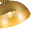 Load image into Gallery viewer, Farmhouze Light-Modern Minimalist 1-Light Brass Metal Dome Semi Flush Mount-Ceiling Light-13.8 in-
