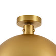 Load image into Gallery viewer, Farmhouze Light-Modern Minimalist 1-Light Brass Metal Dome Semi Flush Mount-Ceiling Light-13.8 in-
