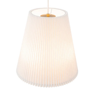 Farmhouze Light - Modern Pleated Linen Tapered Drum Lantern Pendant Light - Chandelier - 17.7 in - 