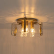 Load image into Gallery viewer, Farmhouze Light-Modern Round Water Glass Semi Flush Mount Ceiling Light-Ceiling Light-Brass-
