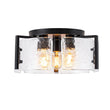 Load image into Gallery viewer, Farmhouze Light-Modern Round Water Glass Semi Flush Mount Ceiling Light-Ceiling Light-Brass-
