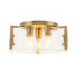 Load image into Gallery viewer, Farmhouze Light-Modern Round Water Glass Semi Flush Mount Ceiling Light-Ceiling Light-Brass-
