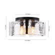 Load image into Gallery viewer, Farmhouze Light-Modern Round Water Glass Semi Flush Mount Ceiling Light-Ceiling Light-Brass-
