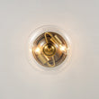 Load image into Gallery viewer, Farmhouze Light - Modern Seeded Glass Round Flush Mount Ceiling Light - Ceiling Light - Gold - 
