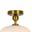 Load image into Gallery viewer, Farmhouze Light-Modern Single Opal Fluted Glass Oval Semi Flush Ceiling Light-Ceiling Light-Brass-
