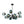 Load image into Gallery viewer, Farmhouze Light - Modern Sputnik Gradual Blue Glass Globe Bubble Chandelier - Chandelier - Black - 

