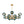 Load image into Gallery viewer, Farmhouze Light - Modern Sputnik Gradual Blue Glass Globe Bubble Chandelier - Chandelier - Brass - 
