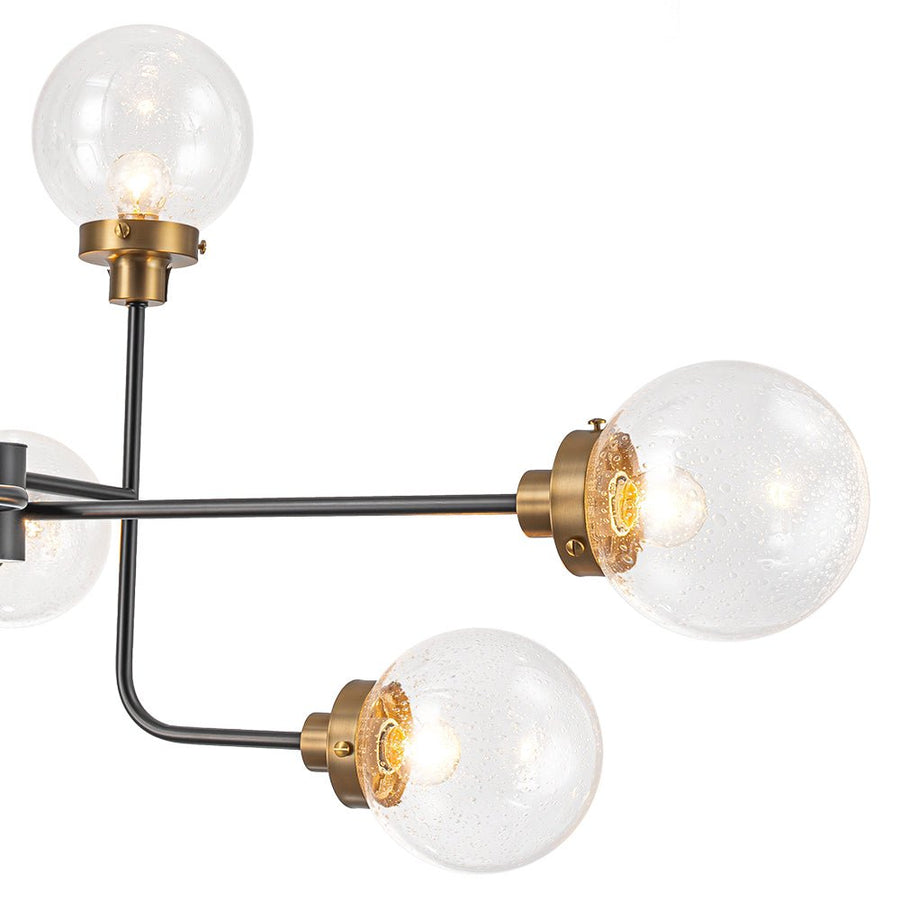 Farmhouze Light - Modern Sputnik Seeded Glass Globe Island Pendant Chandelier - Chandelier - 47 in - 