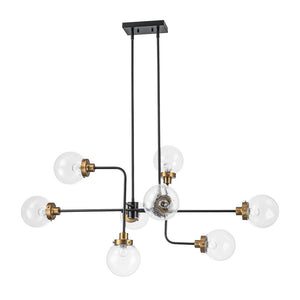 Farmhouze Light - Modern Sputnik Seeded Glass Globe Island Pendant Chandelier - Chandelier - 47 in - 