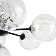 Load image into Gallery viewer, Farmhouze Light - Modern Tiered Water Glass Globe Round Sputnik Chandelier - Ceiling Light - Black - 
