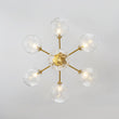 Load image into Gallery viewer, Farmhouze Light-Modern Tiered Water Glass Globe Round Sputnik Chandelier-Ceiling Light-Brass-
