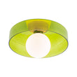 Load image into Gallery viewer, Farmhouze Light-Nordic Green Glass Globe 1-Light Round Ceiling Fixture-Ceiling Light-13.8 in-
