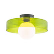 Load image into Gallery viewer, Farmhouze Light-Nordic Green Glass Globe 1-Light Round Ceiling Fixture-Ceiling Light-13.8 in-
